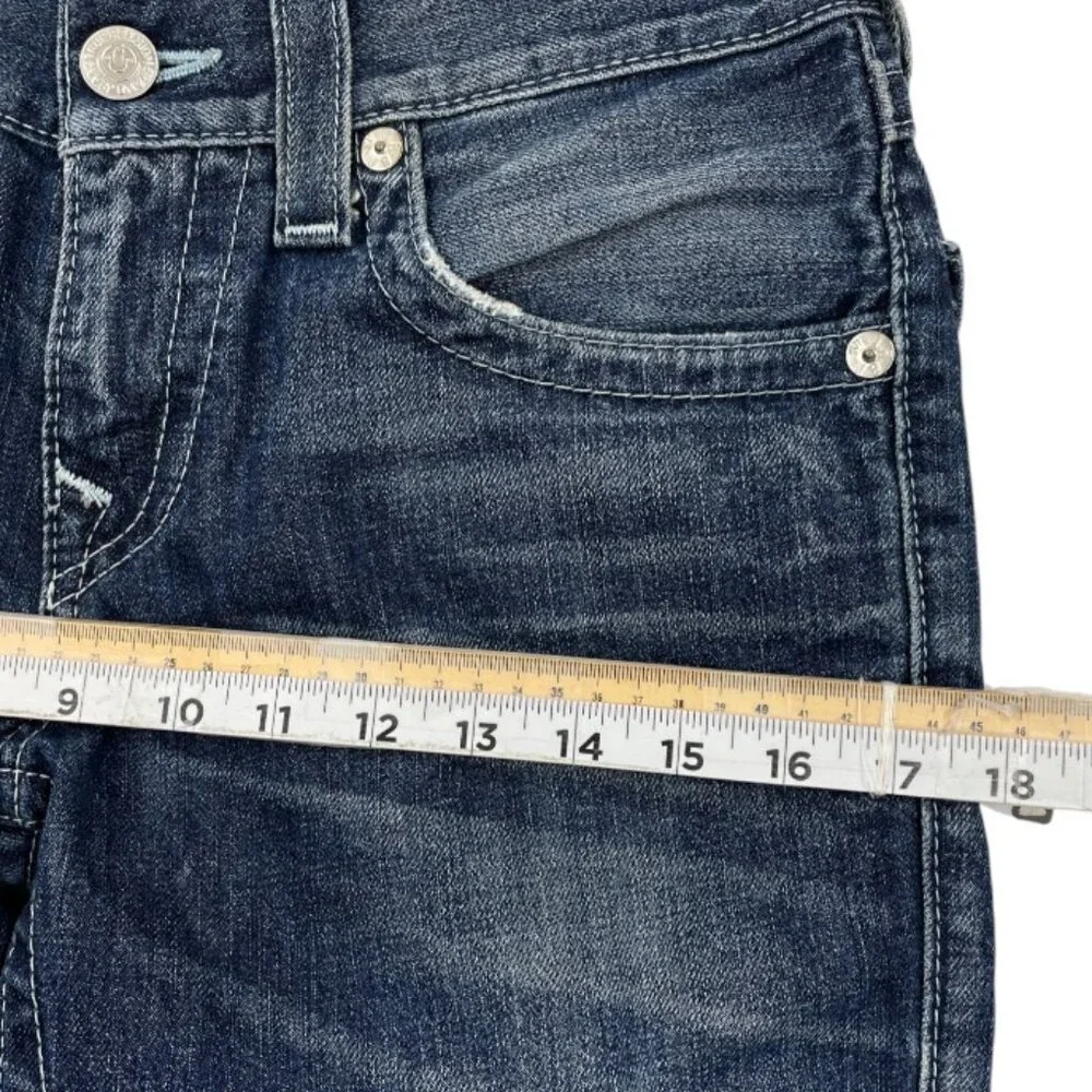 True Religion Distressed Jeans Vintage Slim Straight Women's 28 Fits 32x33 - Picture 9 of 16
